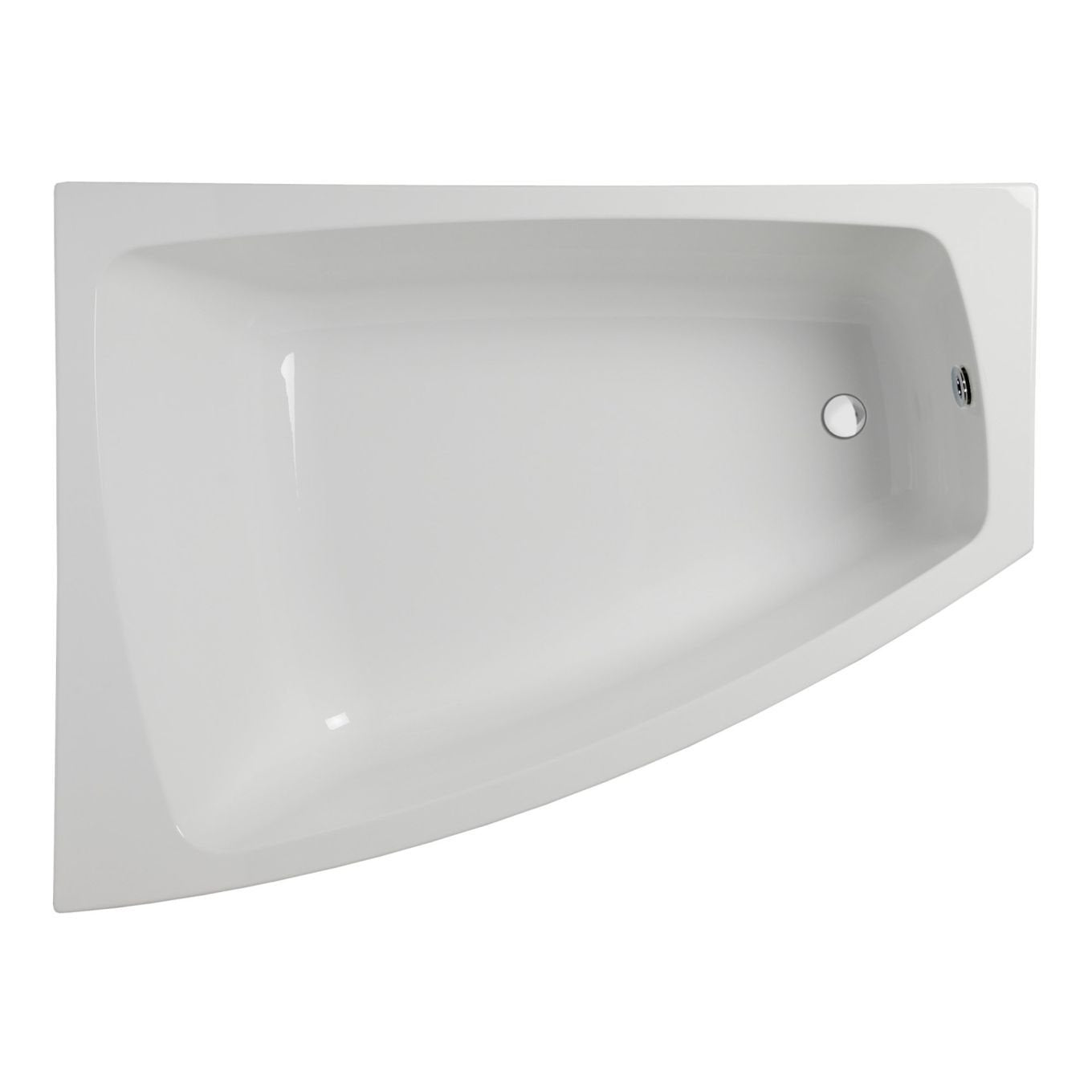 Carron Clipper Right Hand Carronite Corner Bath - 1200x1575mm