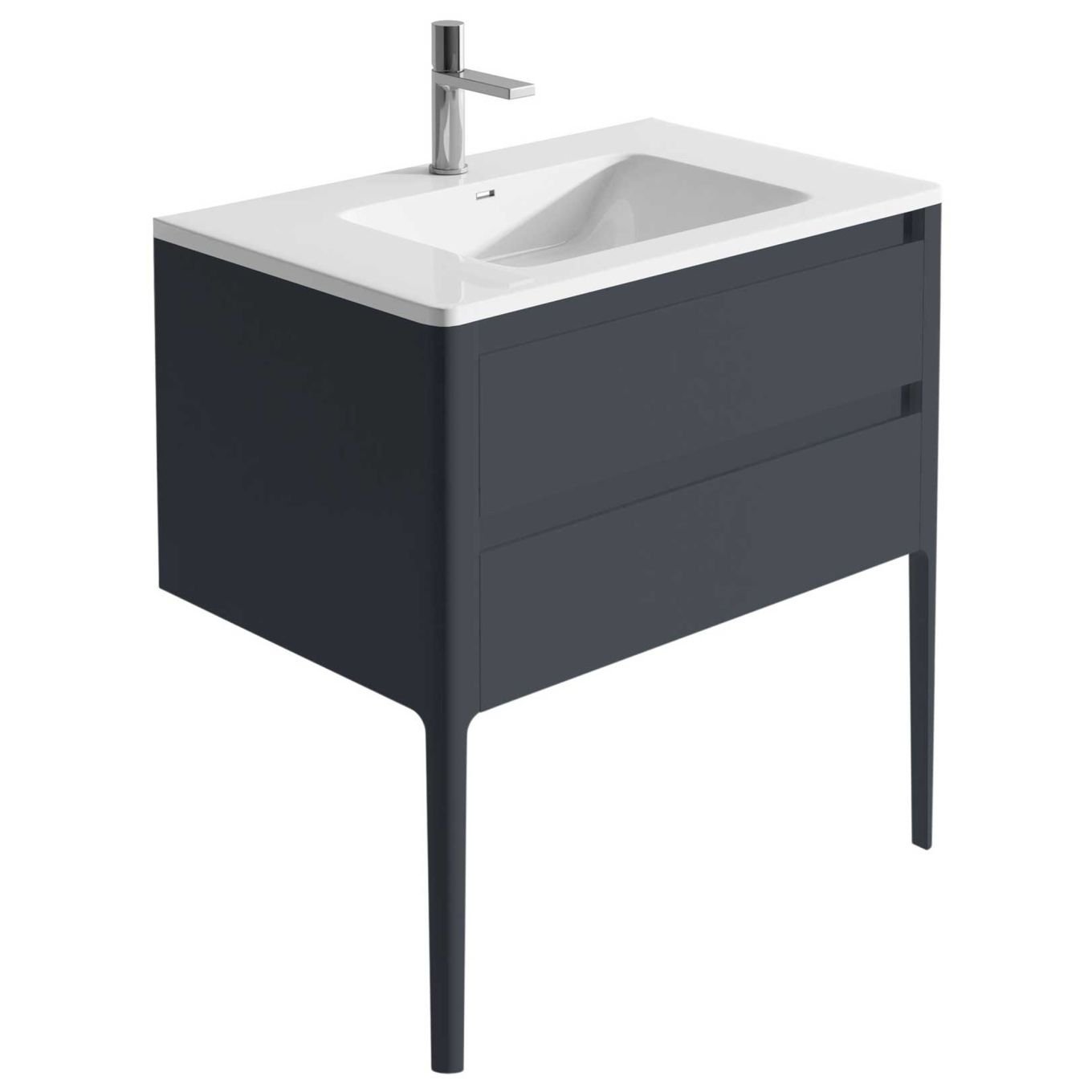 Stonehouse Slate Grey Vanity Unit with Integrated Basin 800mm