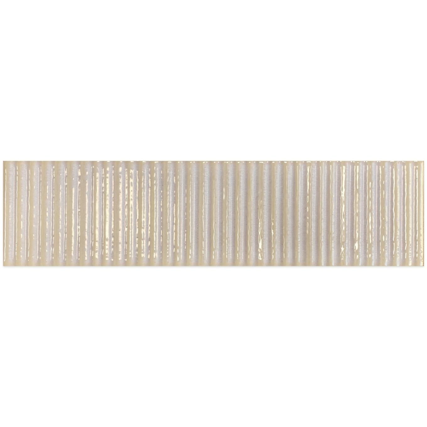 Canillo Vanilla Gloss Ceramic Brick Tile 300x75mm