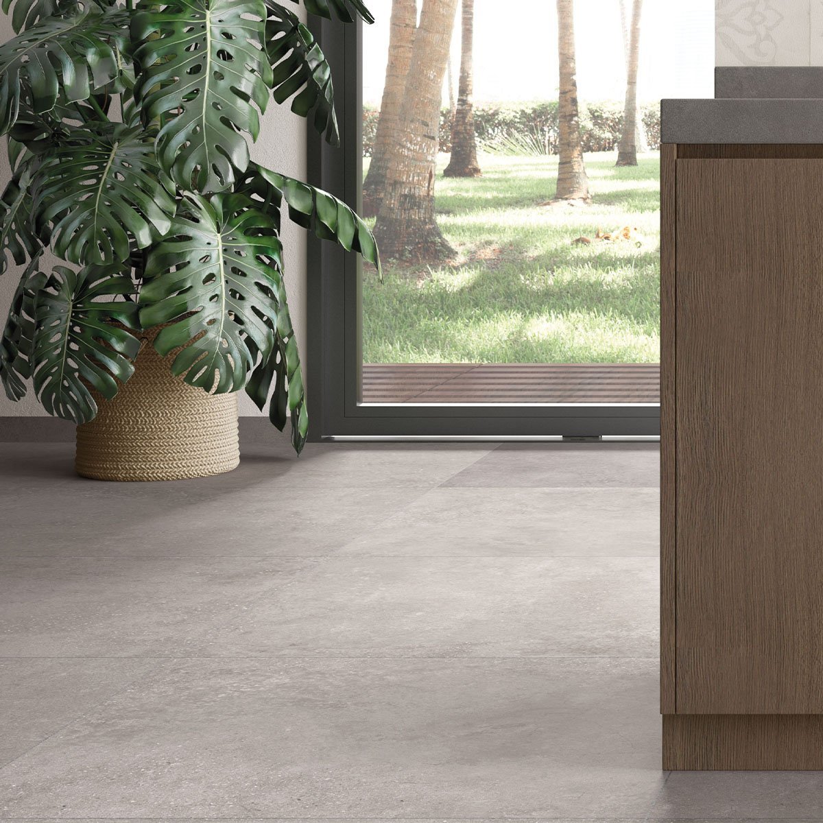 Hamburg Grey Matt Porcelain Tile 900x900mm