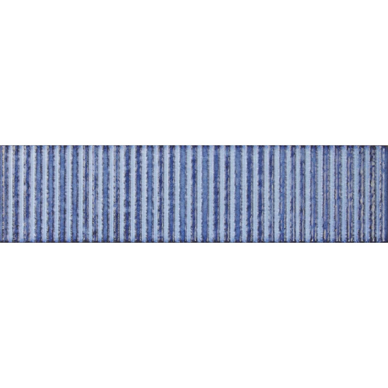 Canillo Blue Gloss Ceramic Brick Tile 300x75mm