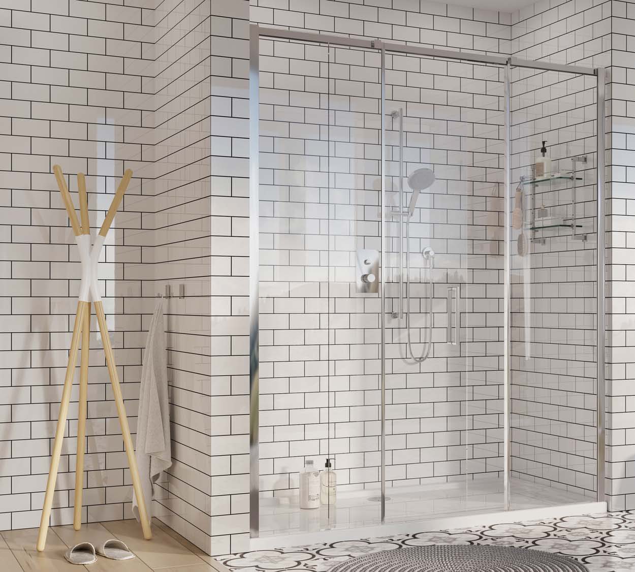 Luso White Gloss Ceramic Tile 100x300mm