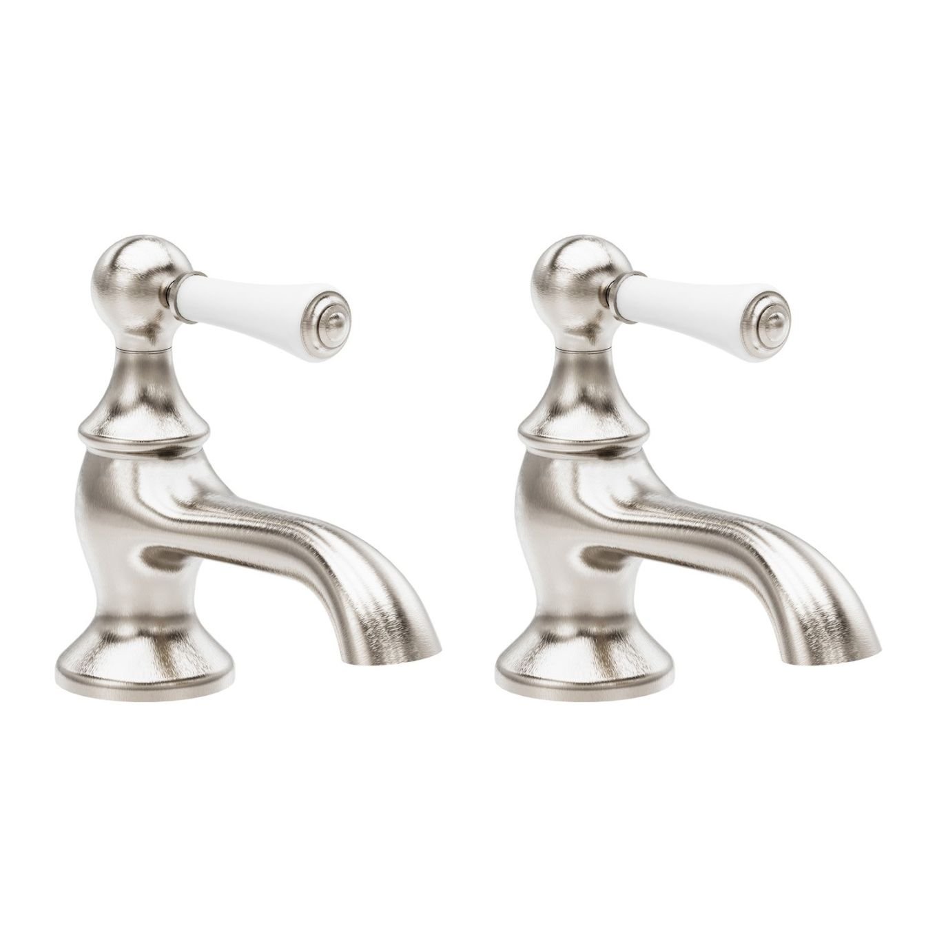 Warwick Brushed Nickel Basin Pillar Taps