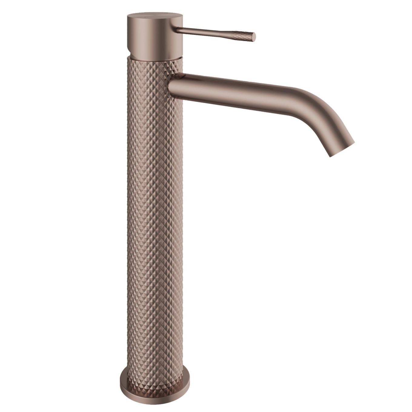 Moray Satin Bronze Knurled Tall Basin Tap