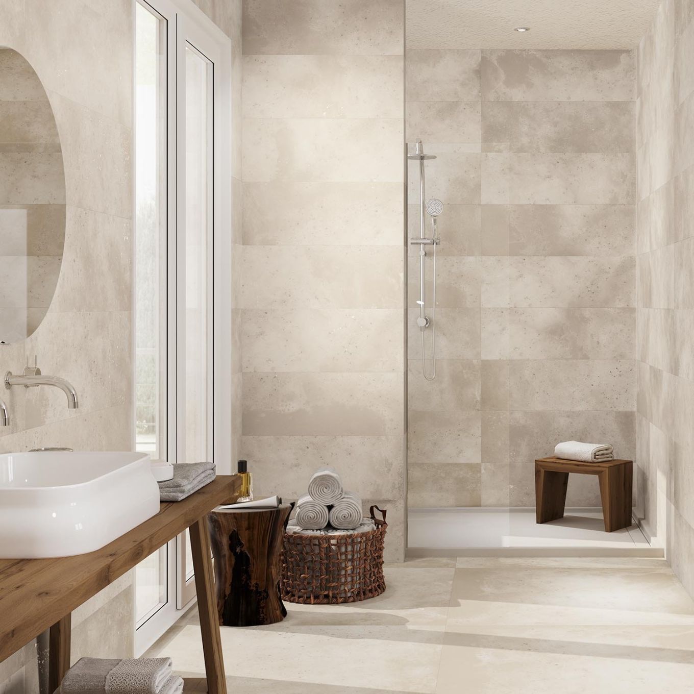 Mirador Taupe Matt Ceramic Stone Tile 300x900mm