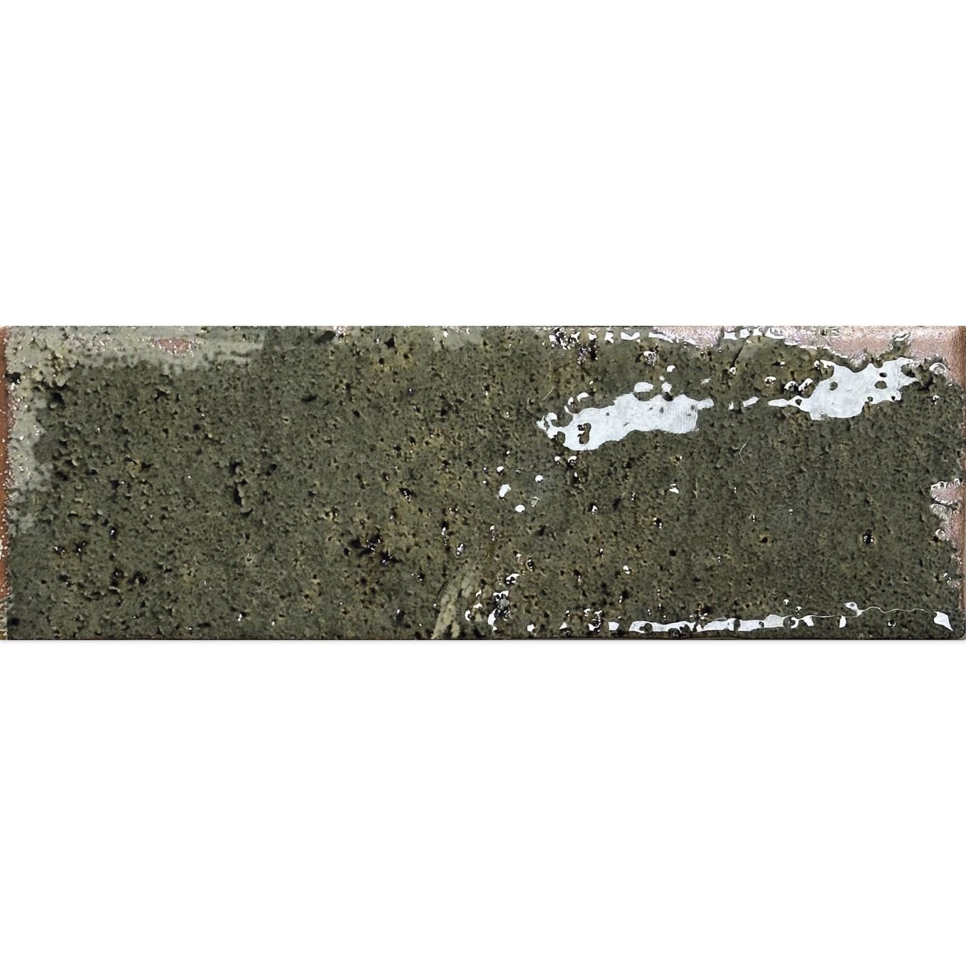 Monza Oliva Green Glossy Porcelain Brick Tile 65x200mm