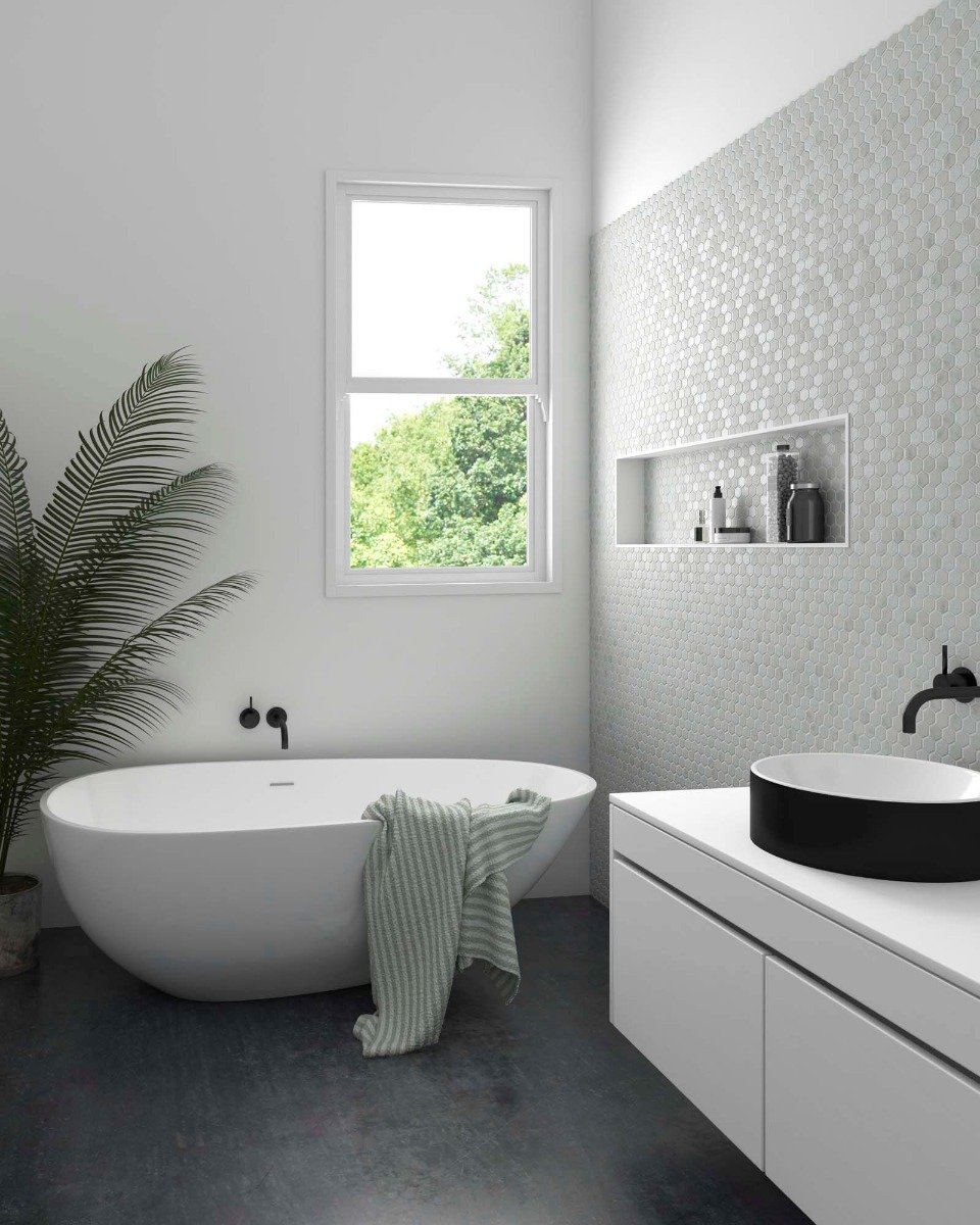 Alcor Matt White Snow Marble Mosaic 307x317mm