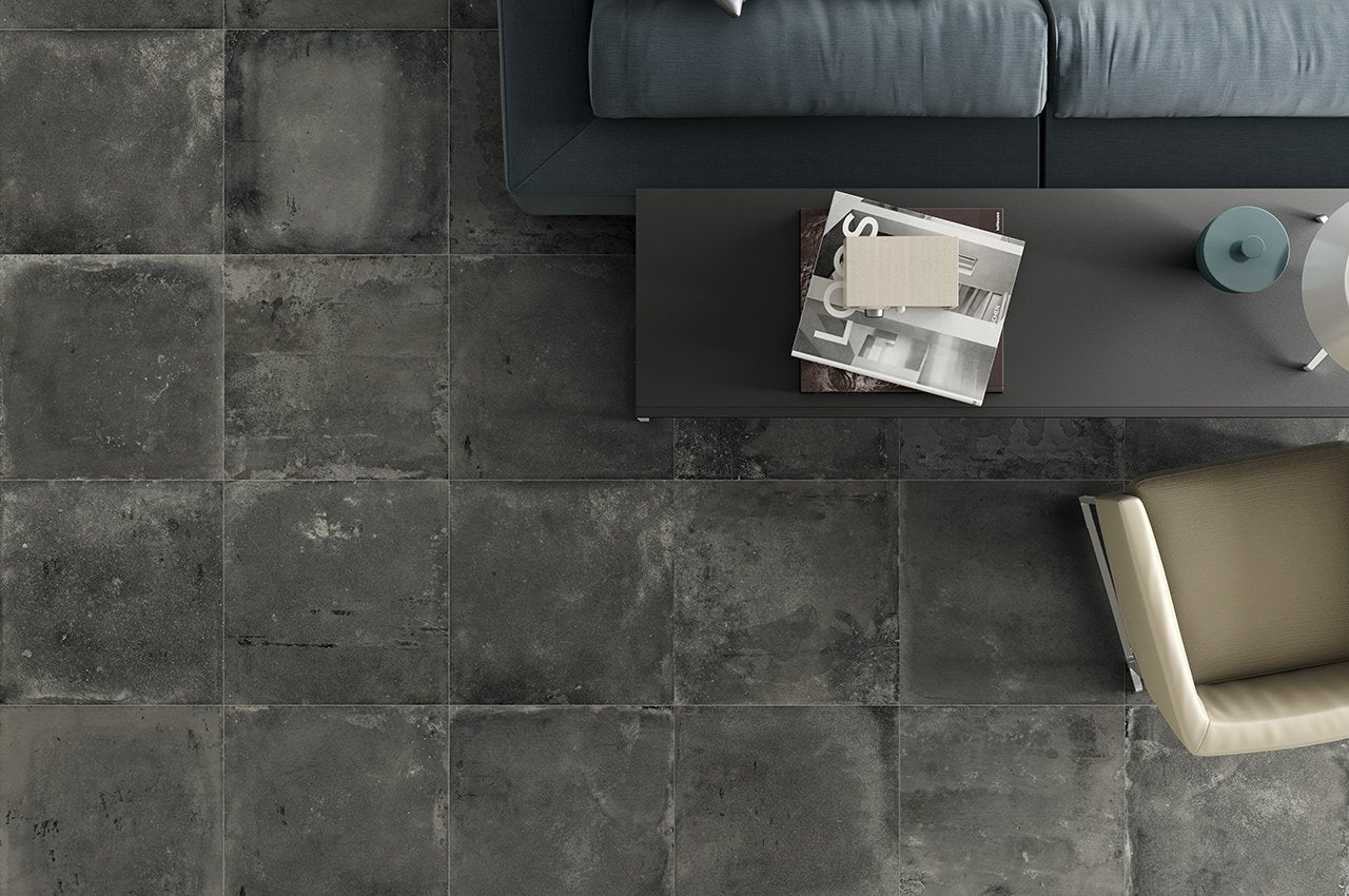 Fabrika Anthracite Square Porcelain Tile 500x500mm