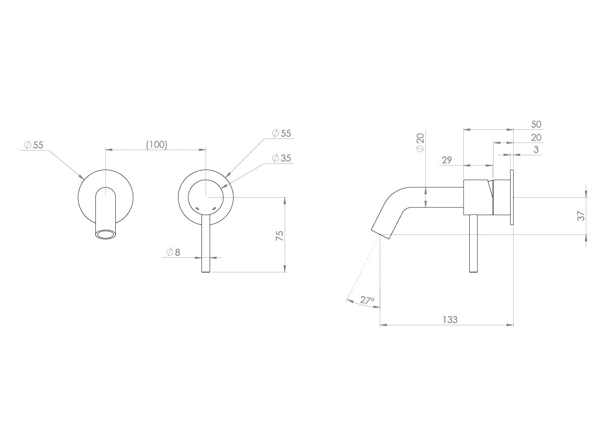 Saneux COS Floor Standing Bath Shower Mixer - Various Finishes Available