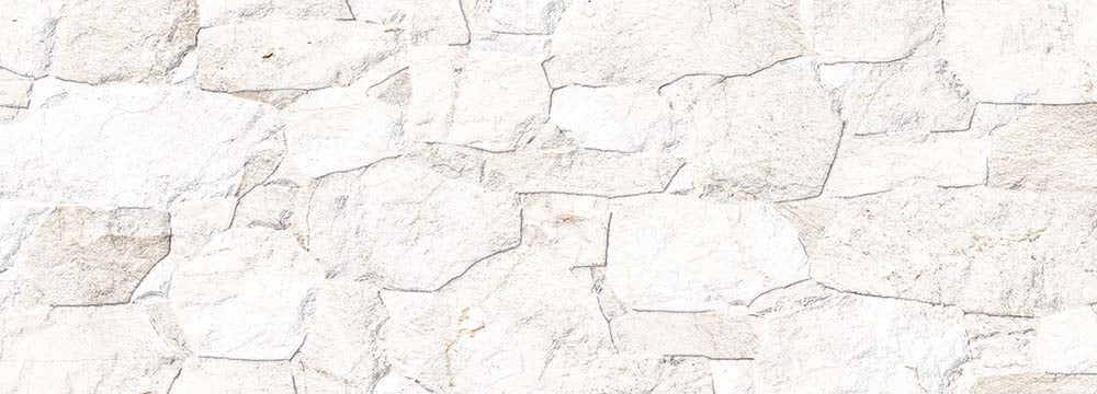 Topeka White Stone Wall Porcelain Tile 320x890mm