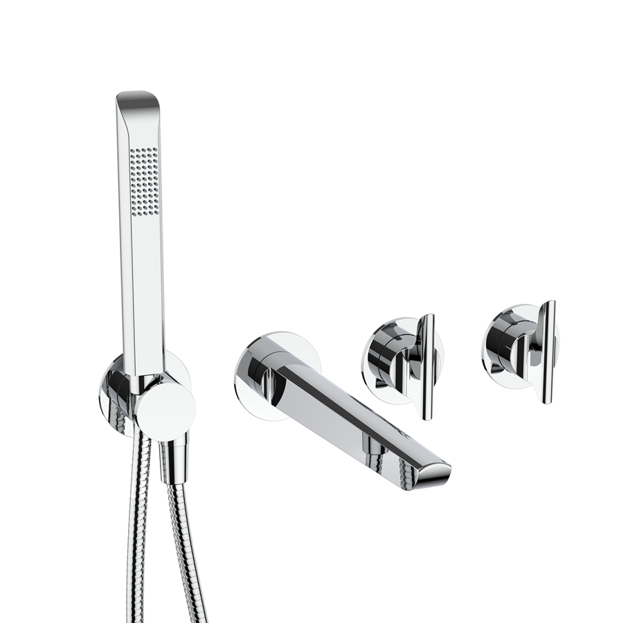 Foile Module 2 Outlet 2 Handle Shower Valve, Bath Spout & Handset