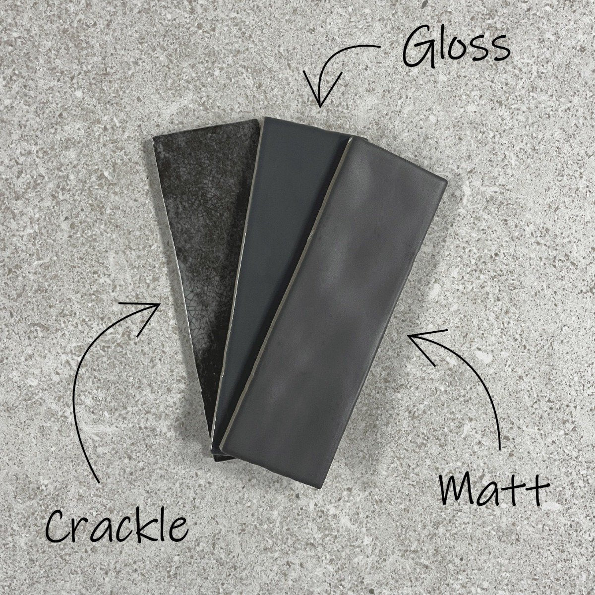 Borneo Graphite Gloss Porcelain Tile 65x200mm