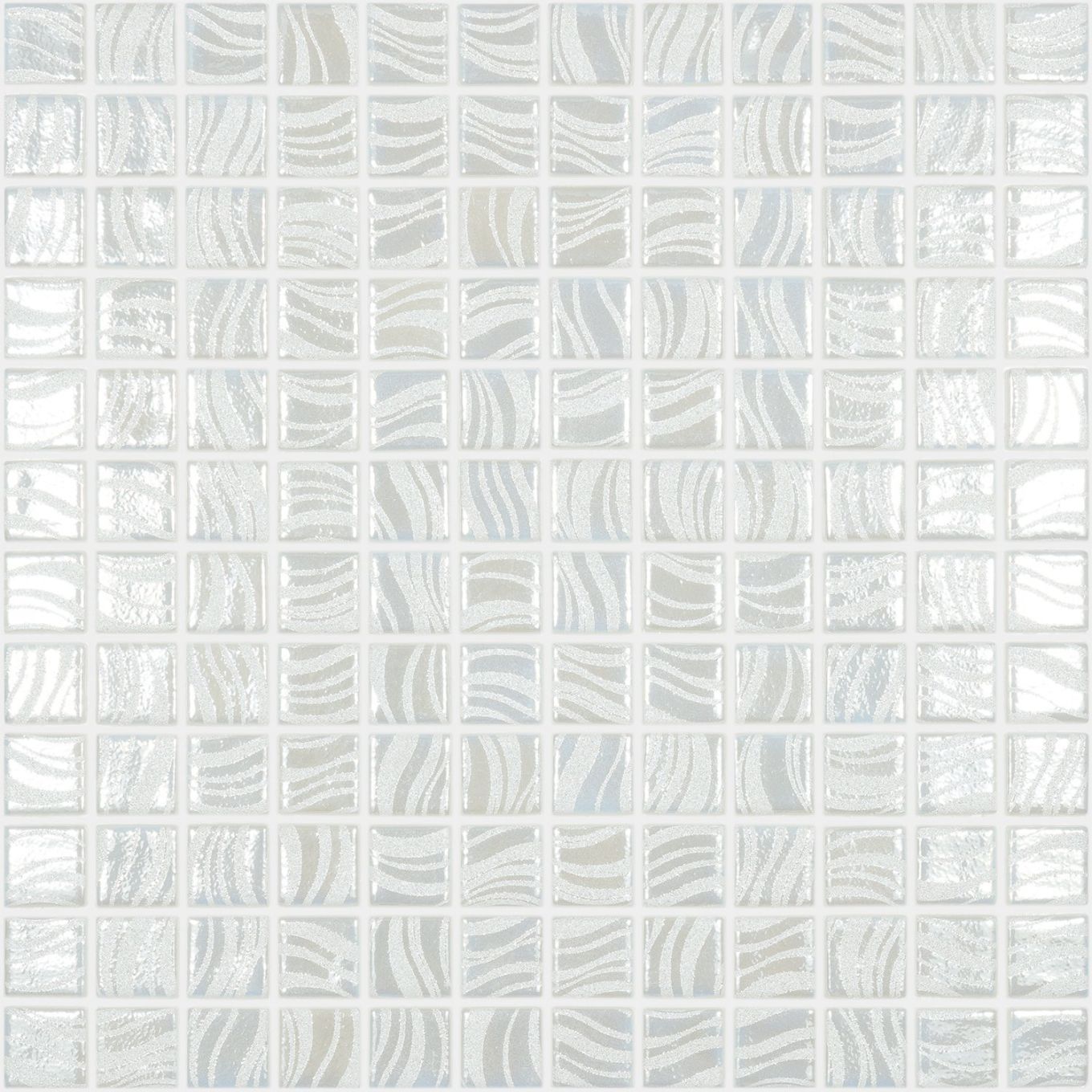 Glow White Glass Mosaic Tile 315x315mm