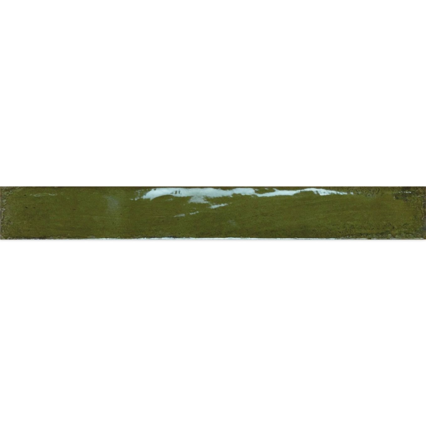 Capri Green Gloss Ceramic Brick Tile 400x50mm