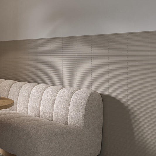 Prism Ribbed Sand Matt Ceramic Brick Tile 200x50mm