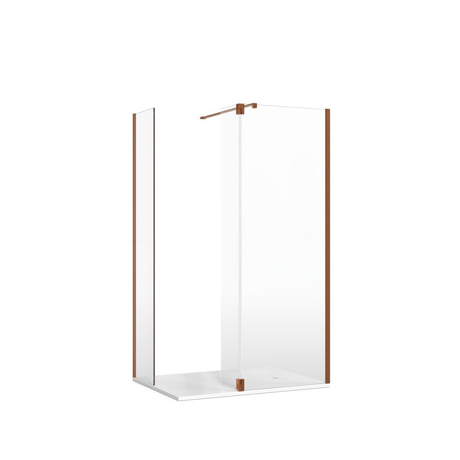 Gallery 10 Corner with Hinged Deflector - Brushed Brass, Brushed Brass