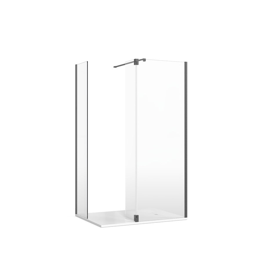 Gallery 10 Corner with Hinged Deflector - Brushed Brass, Brushed Brass