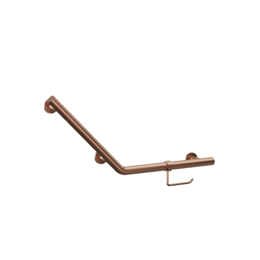 Angled Grab Bar with WC Roll Holder