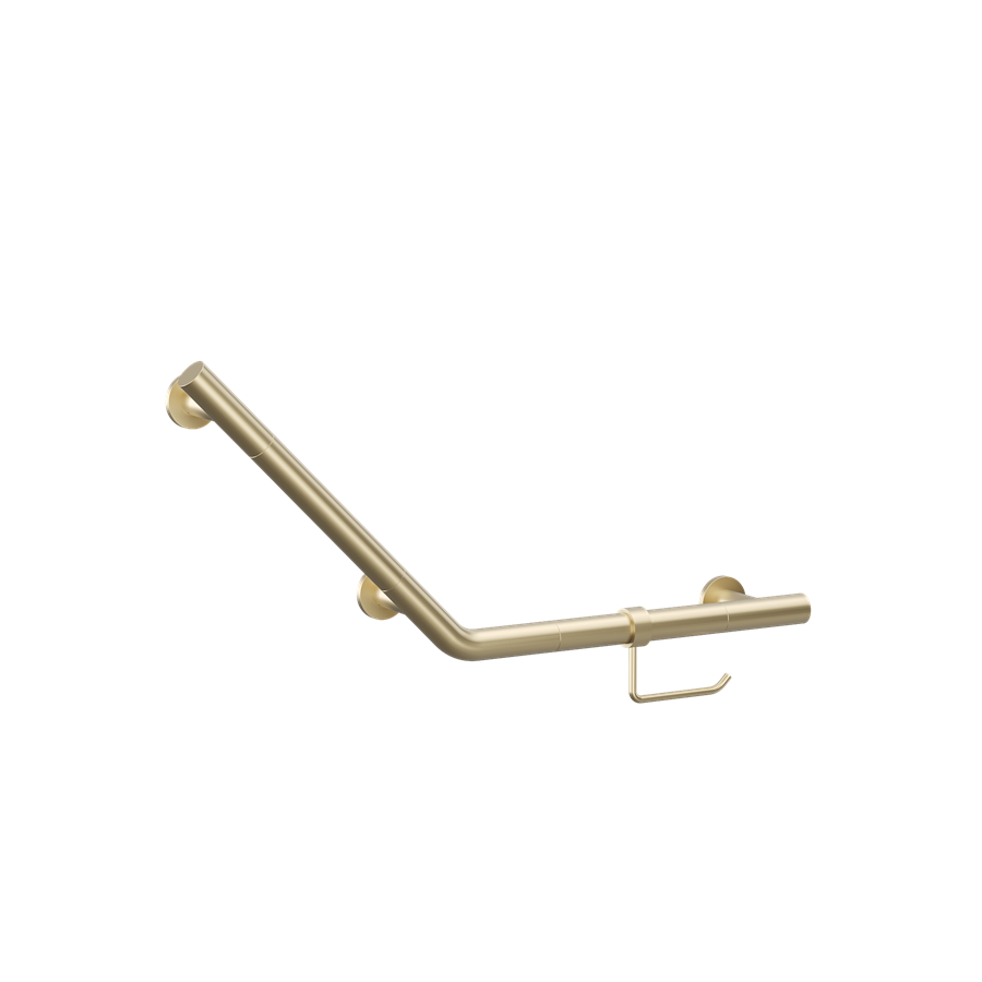Angled Grab Bar with WC Roll Holder