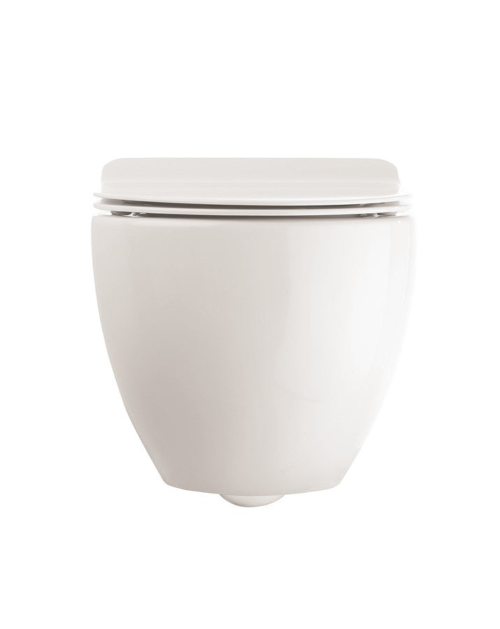 Glide II Gloss White Wall Hung Rimless Toilet & Soft Close Seat