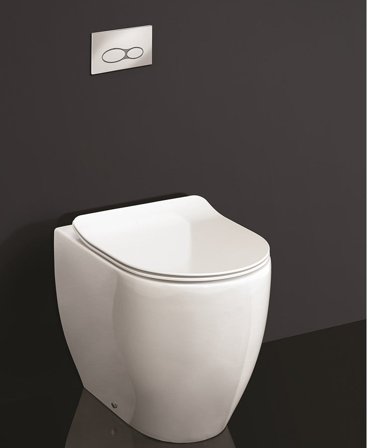 Glide II Gloss White Back to Wall Rimless Toilet & Soft Close Seat