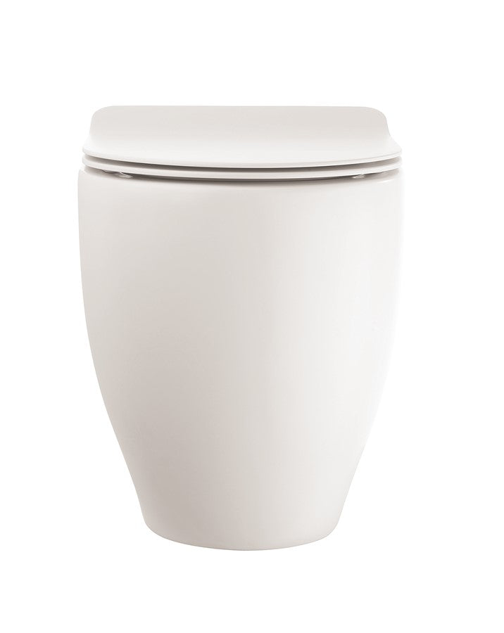 Glide II Matt White Back to Wall Rimless Toilet & Soft Close Seat