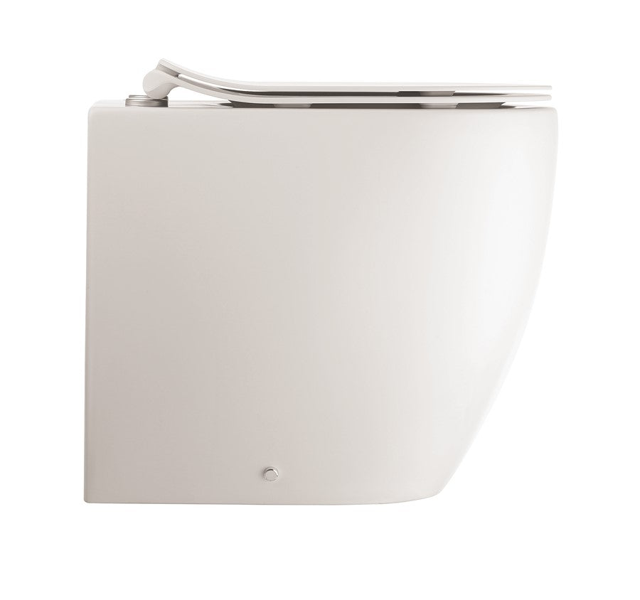 Glide II Matt White Back to Wall Rimless Toilet & Soft Close Seat