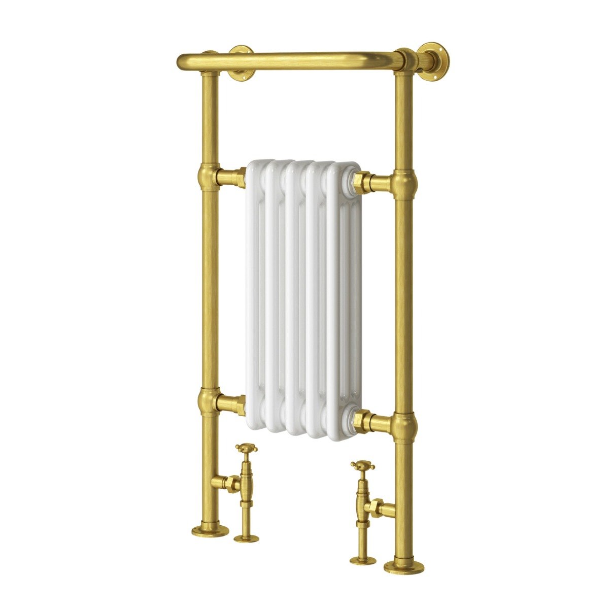 Hive White and Gold Heated Towel Rail 938x500mm