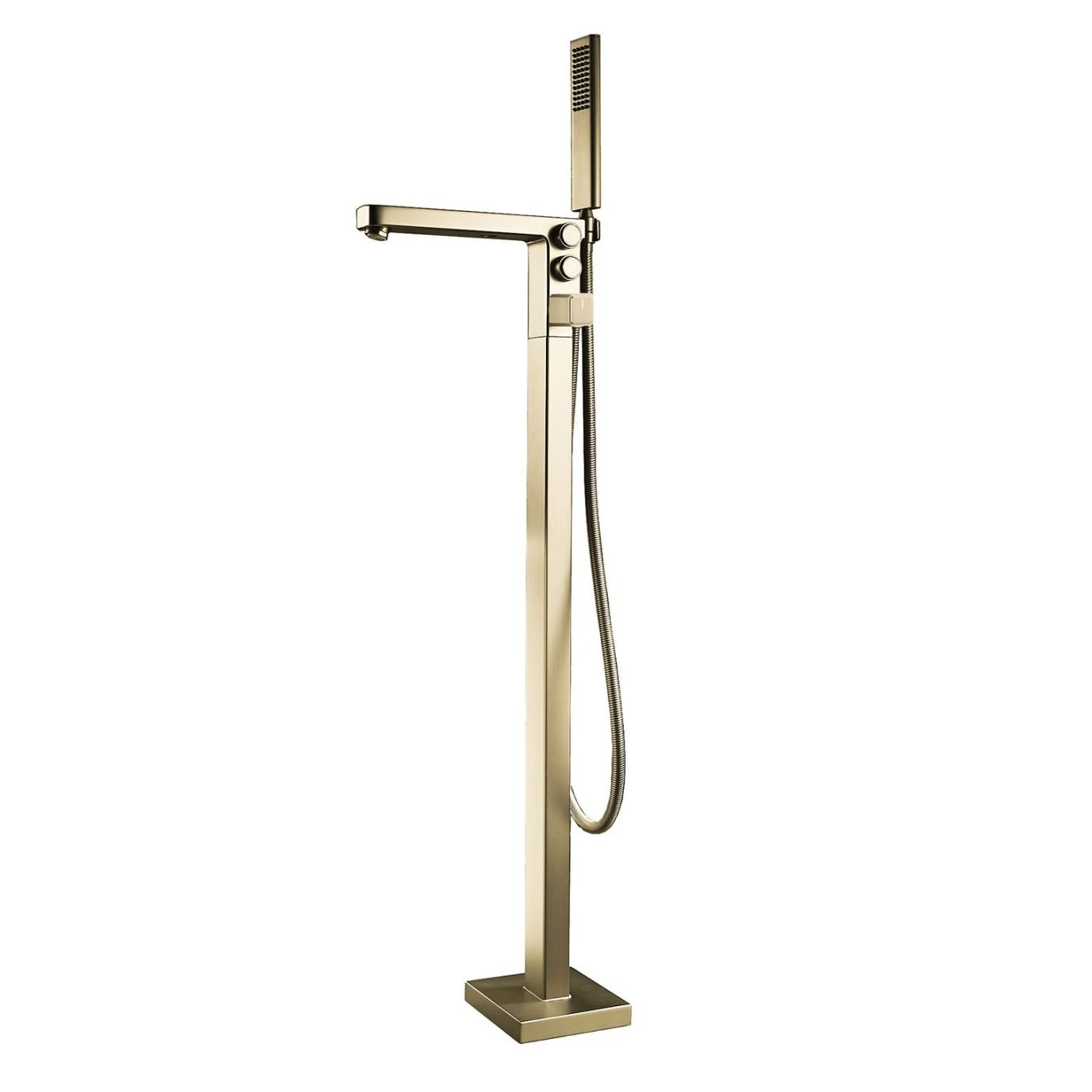 Flint Champagne Gold Floor Standing Bath Shower Mixer