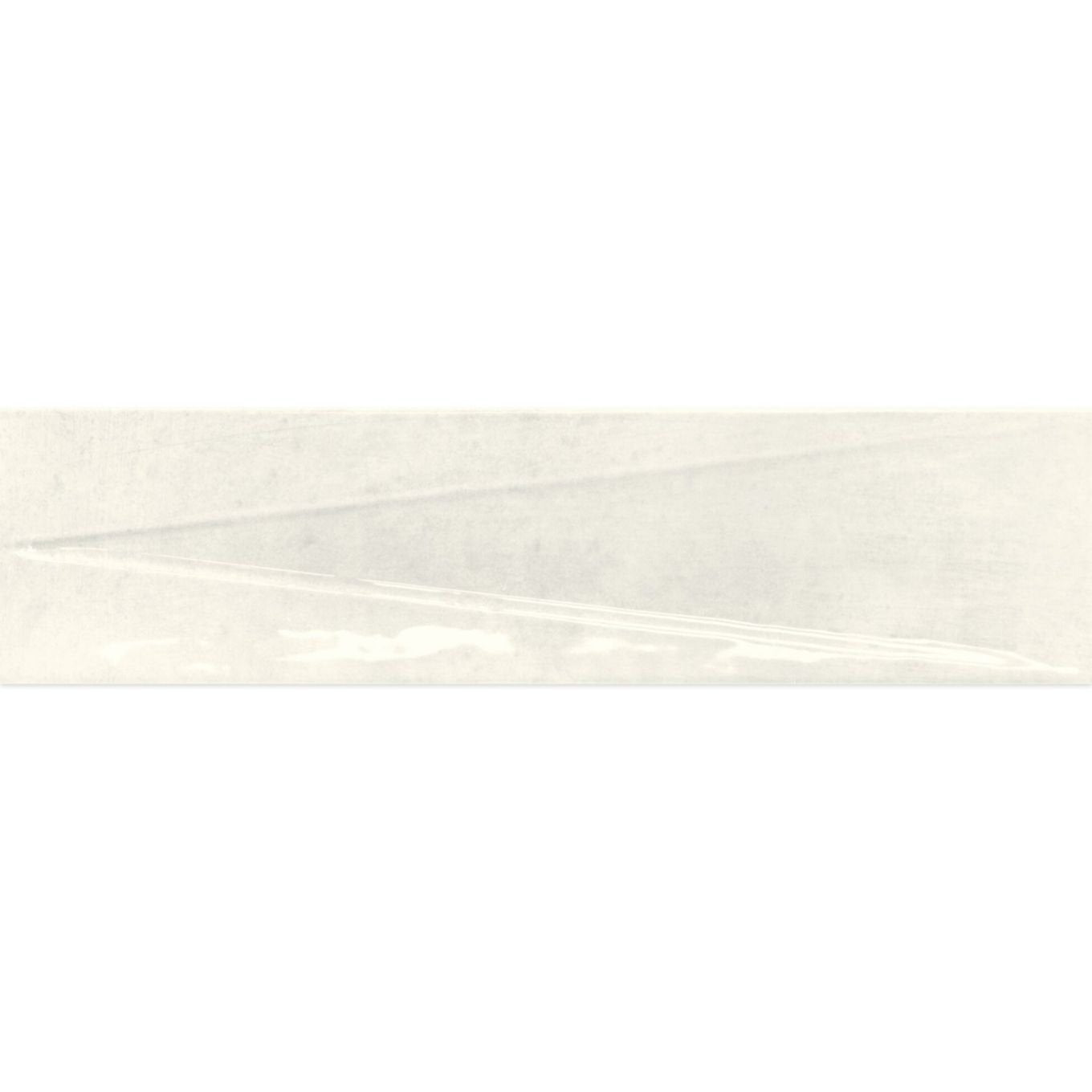 Babylon White Gloss Ceramic Decor Brick Tile 246x60mm