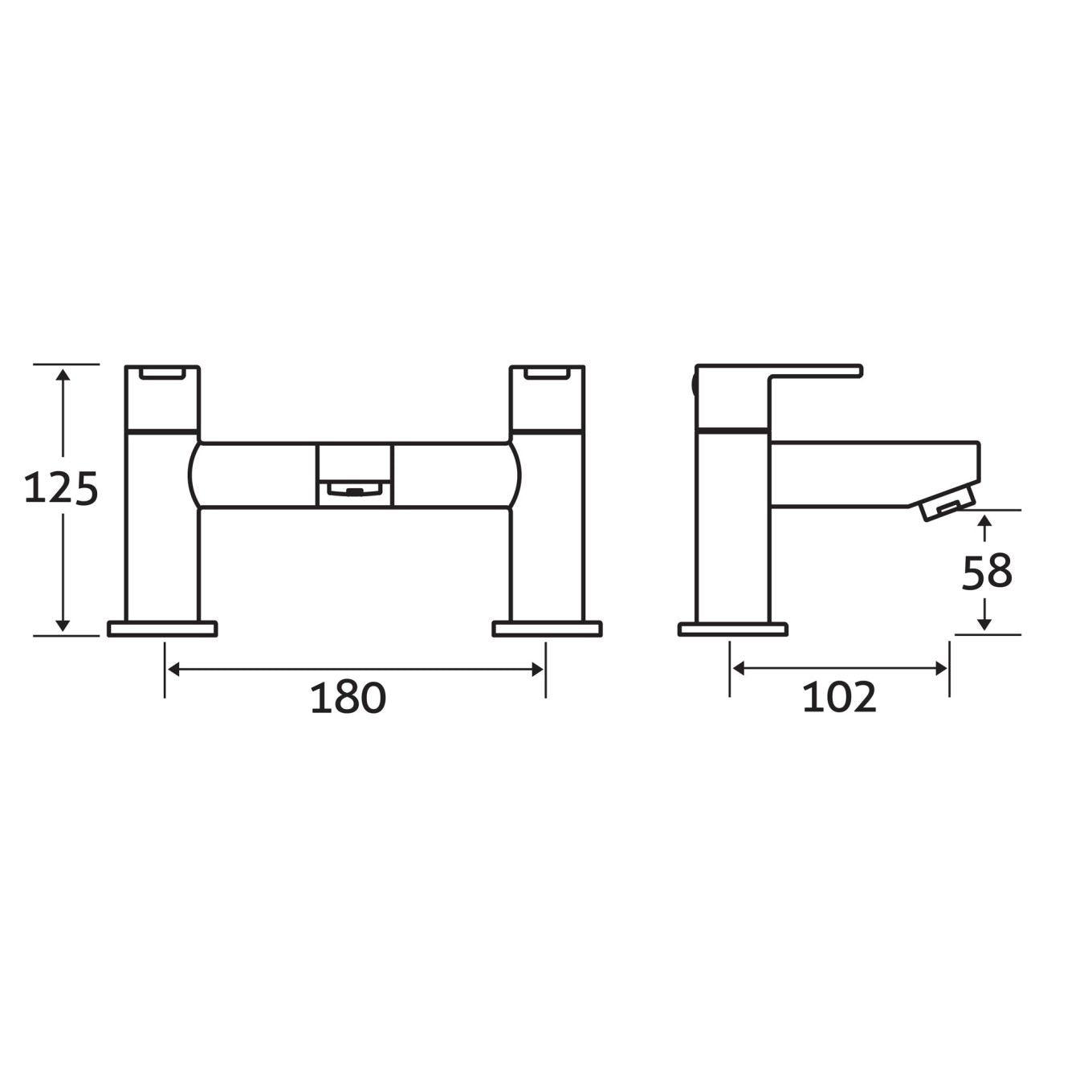 Charvil Chrome Bath Filler Tap
