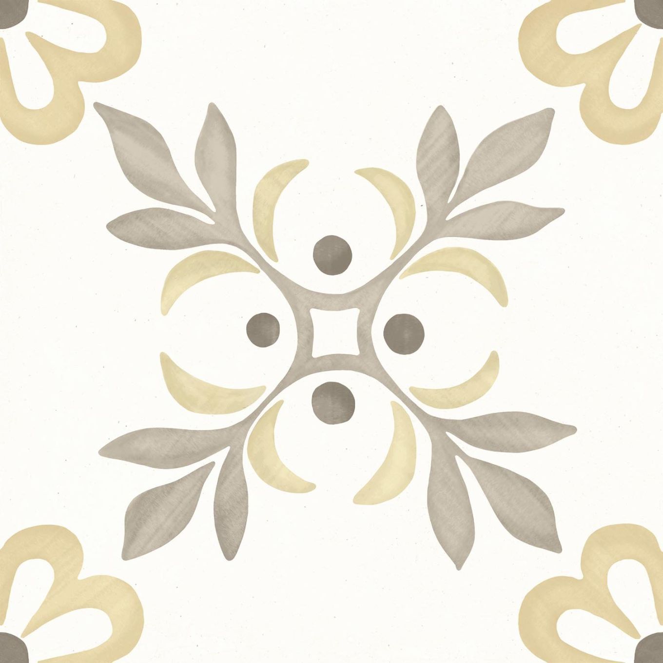 Lira Yellow Garden Matt Porcelain Tile 223x223mm