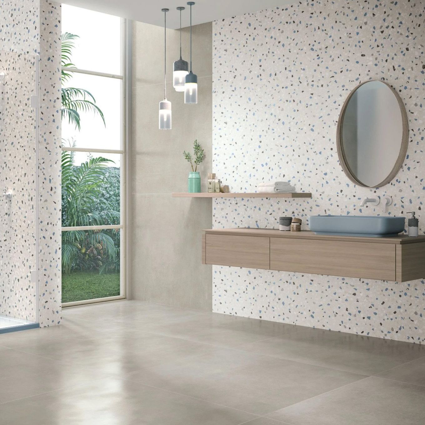 Soprano Perla Matt Terrazzo Porcelain Tile 1000x1000mm