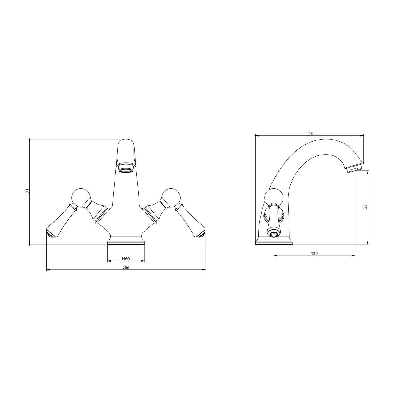 Warwick Brushed Nickel Traditional Basin Mono Tap