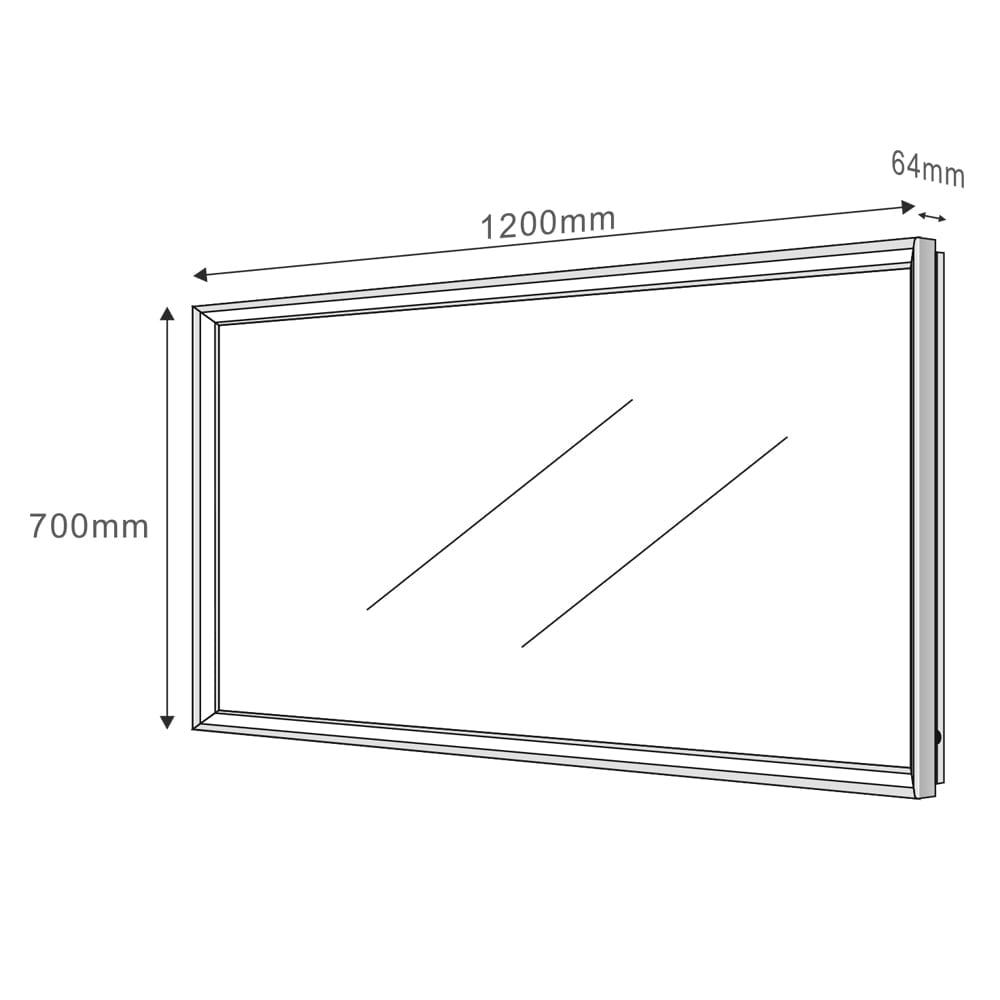 Adison Chrome Framed LED Backlit Mirror 700x1200mm