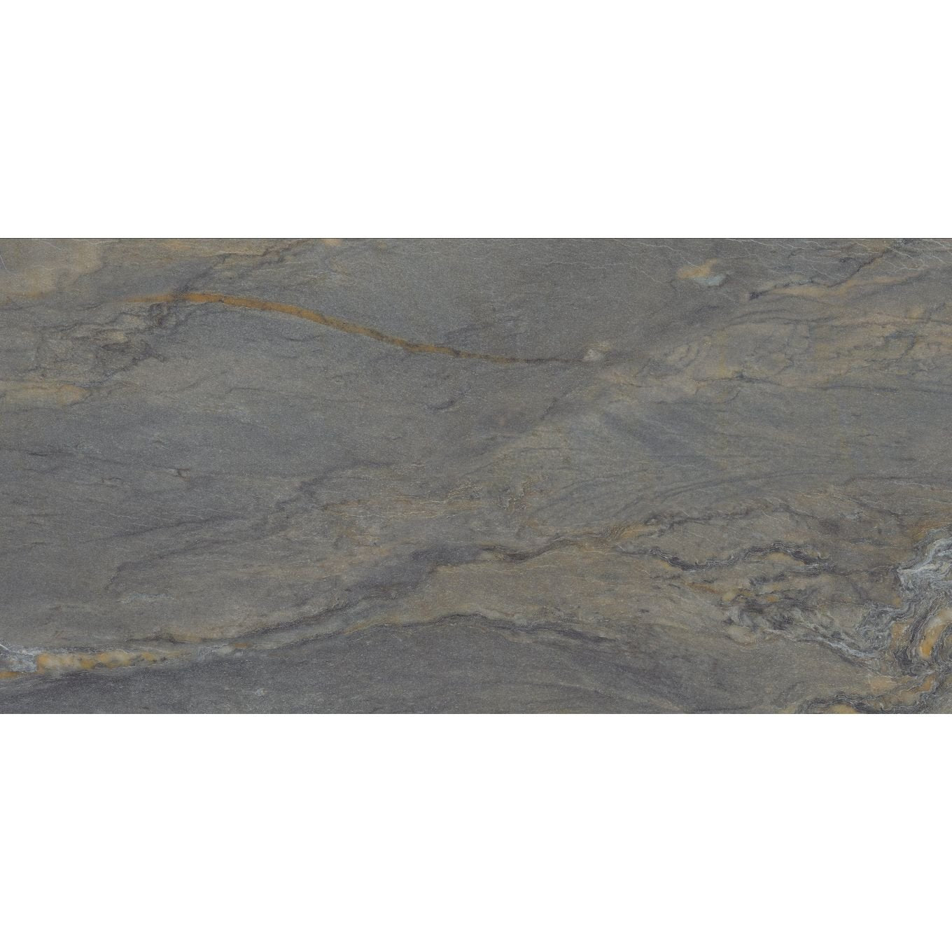 Duomo Dark Grey Marble Gloss Porcelain Tile 600x1200mm