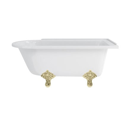 Hampton 150cm Left Handed Showering Bath with Standard Feet