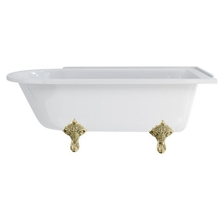 Hampton 170cm Left Handed Showering Bath with Standard Feet
