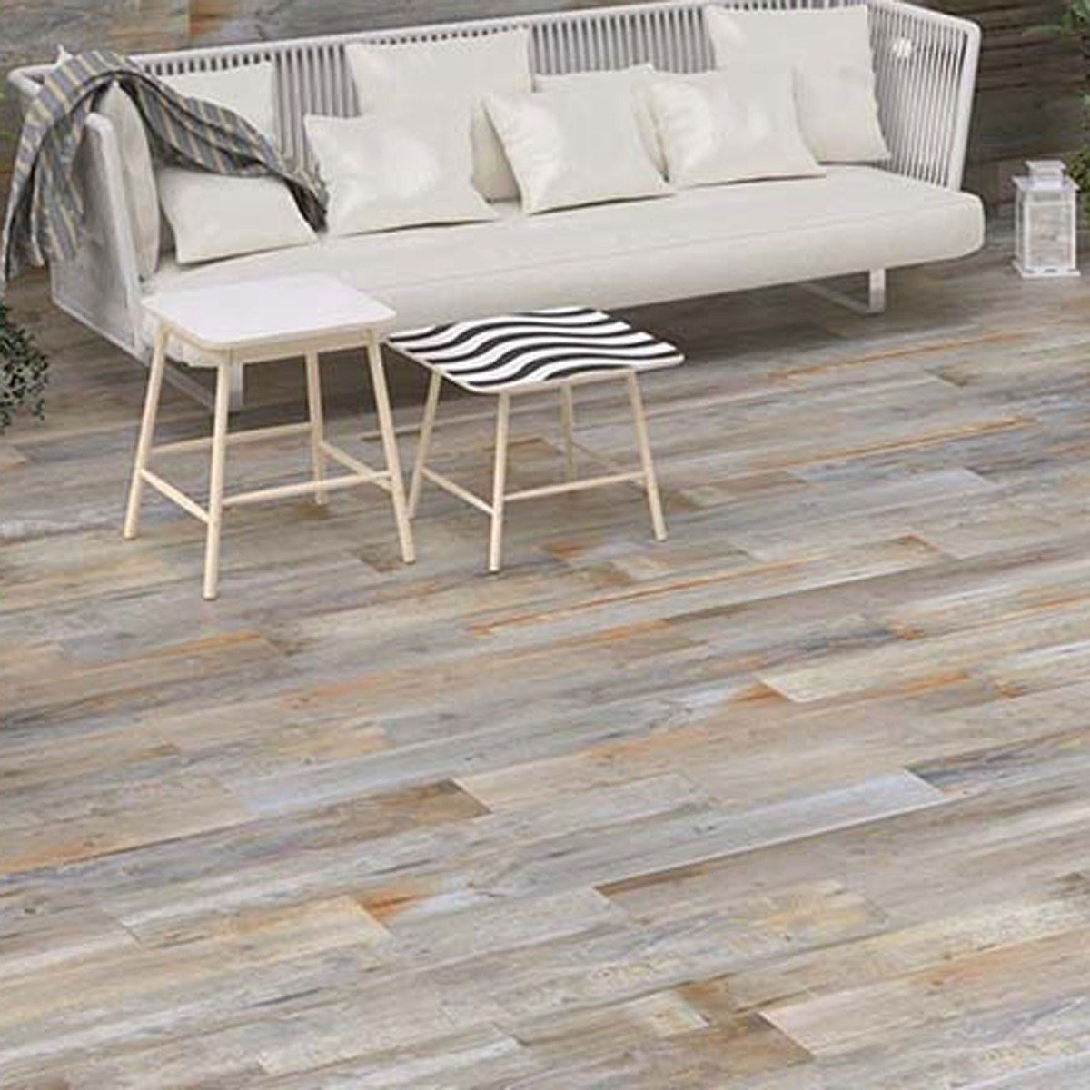 Kohler Multi-Coloured Wood Effect Matt Porcelain Tile 200x1200mm