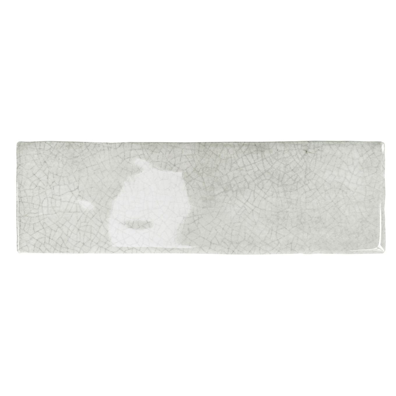 Borneo Soft Grey Crackle Gloss Porcelain Tile 65x200mm