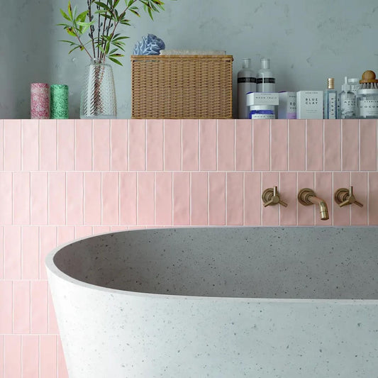 Borneo Pink Matt Brick Tile 65x200mm