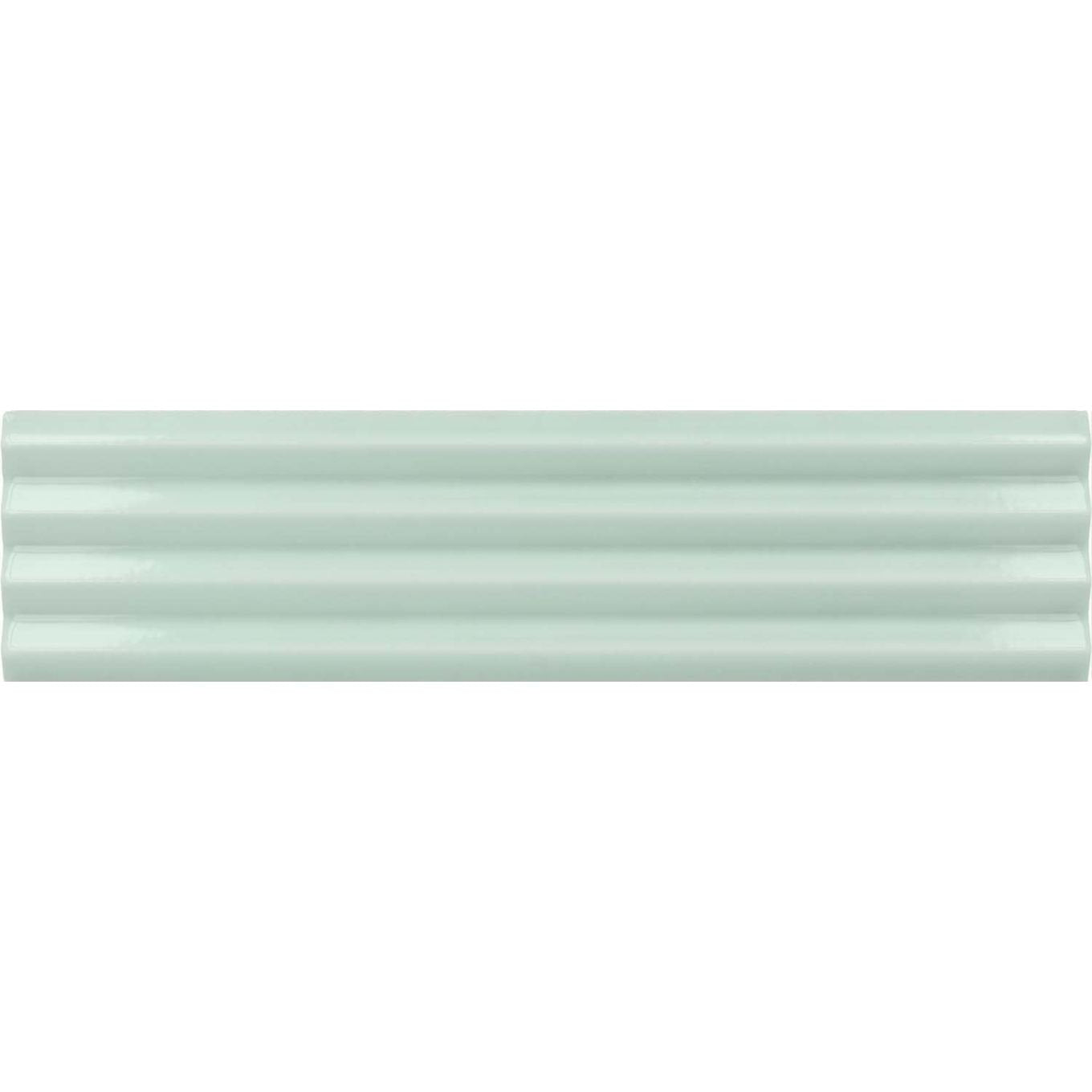 Accordion Ribbed Aloe Matt Ceramic Brick Tile 200x50mm