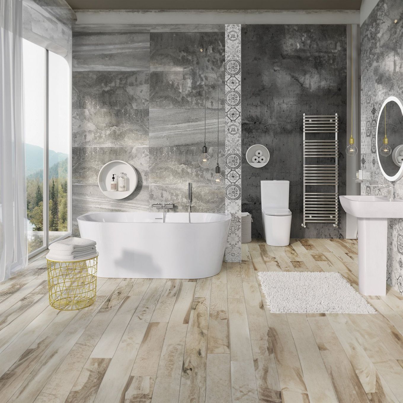 Ellwood Freestanding Back to Wall Acrylic Bath 1800x800mm