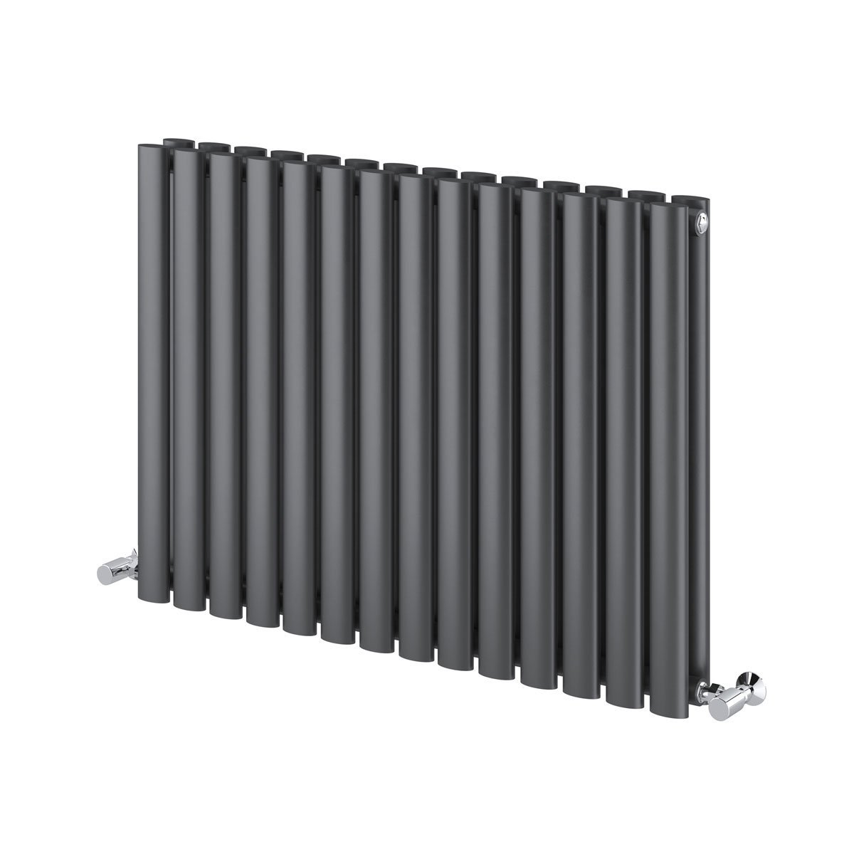 Islington Grey Double Horizontal Radiator 600x820mm