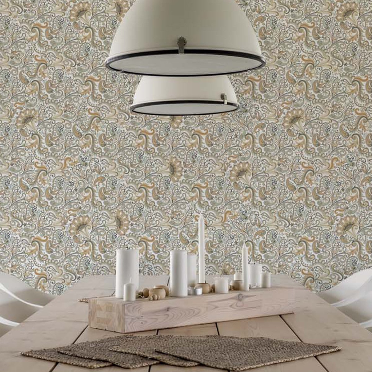 Clyde Paisley Mysore Matt Porcelain Tile 250x250mm