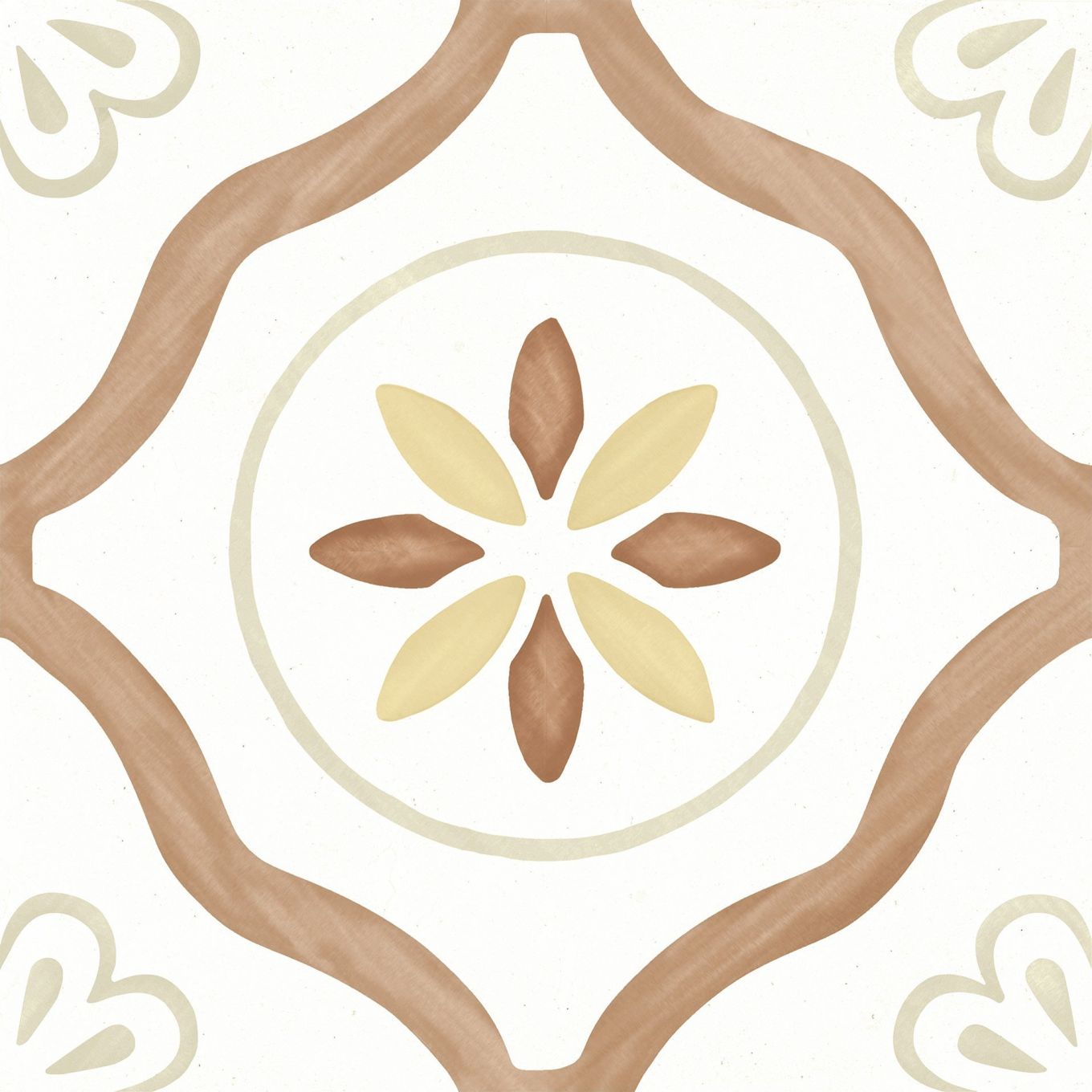Lira Clay Petals Matt Porcelain Tile 223x223mm