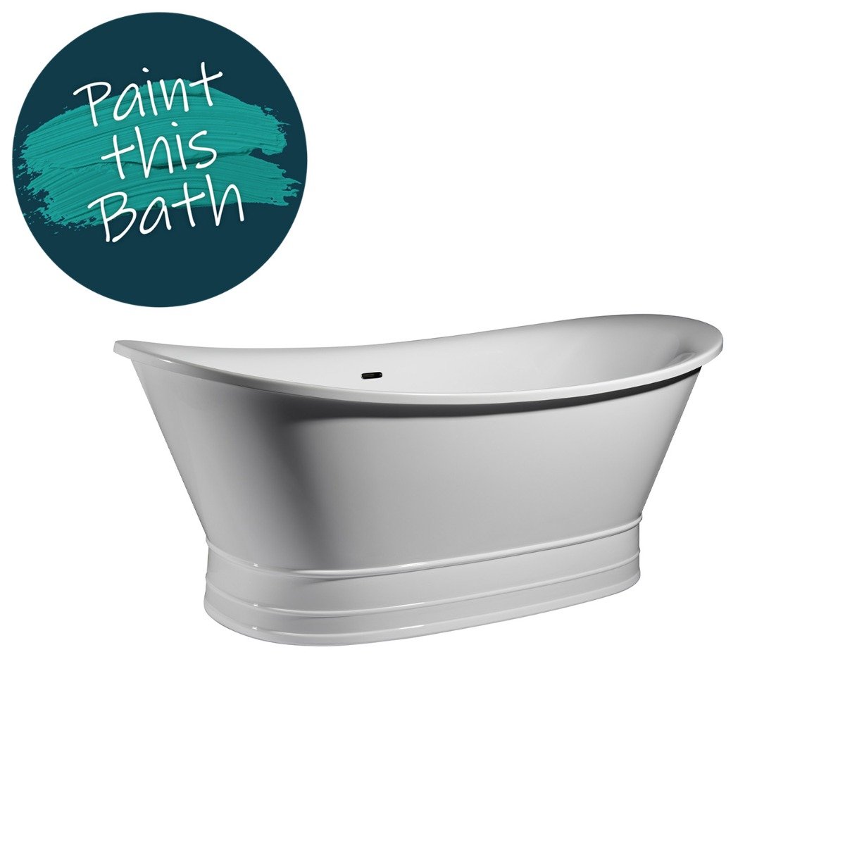 Charlotte White Freestanding Acrylic Bath 1745x795mm