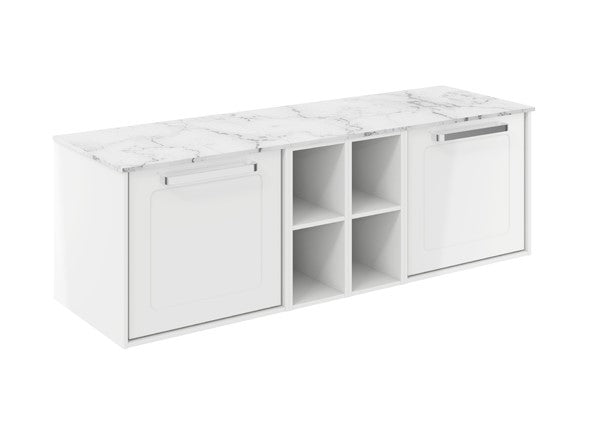 Infinity 1400 Framed Unit with Carrara Marble Worktop
