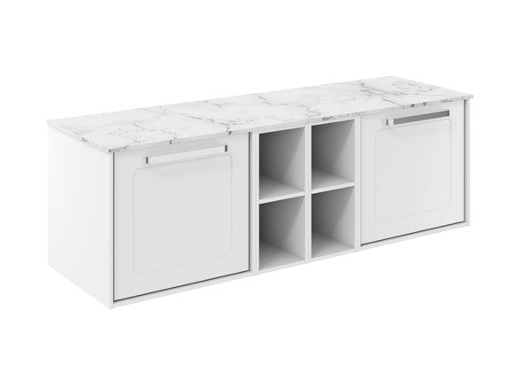 Infinity 1400 Framed Unit with Carrara Marble Worktop