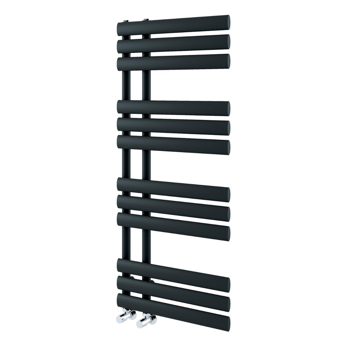 Rayner Matt Black Designer Heated Towel Rail 1130x500mm